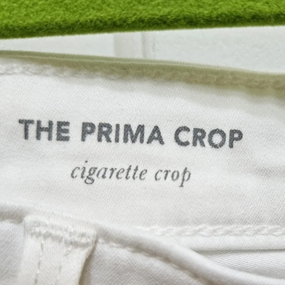 AG Adriano Goldschmied Prima Crop Cigarette Jeans White‎ Size 28